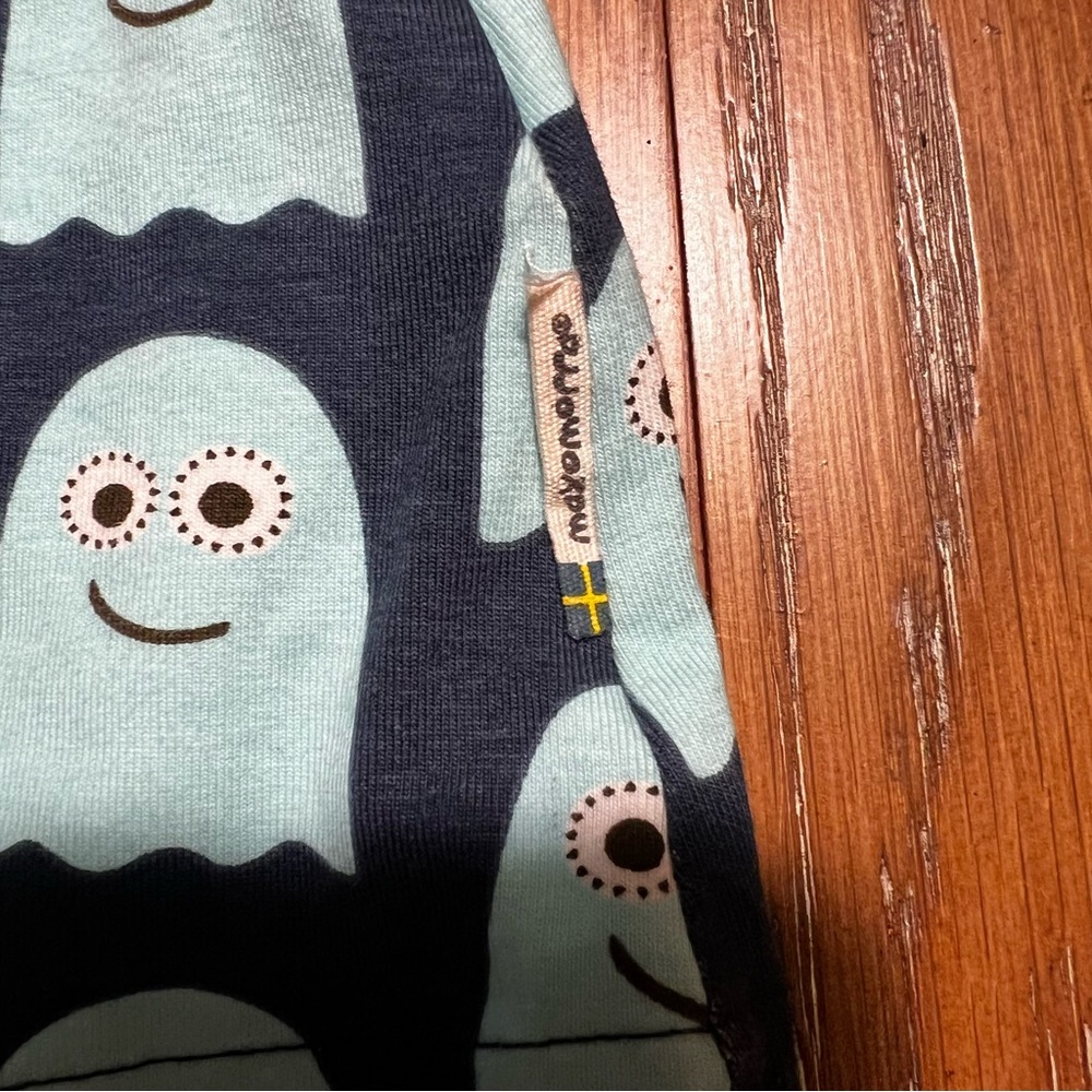 Maxomorra Girls Dress 10-12 146/152 Ghosts Halloween Fall Pockets Long Sleeve - Picture 7 of 10